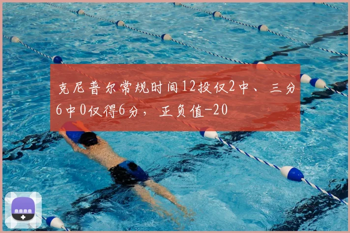 克尼普尔常规时间12投仅2中、三分6中0仅得6分，正负值-20